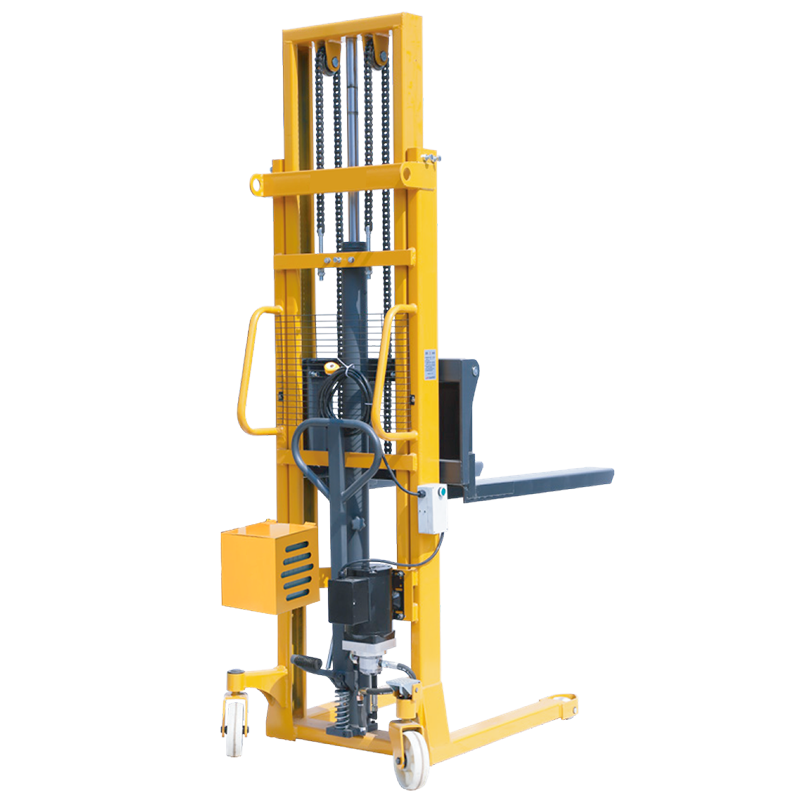 Manual stacker with battery